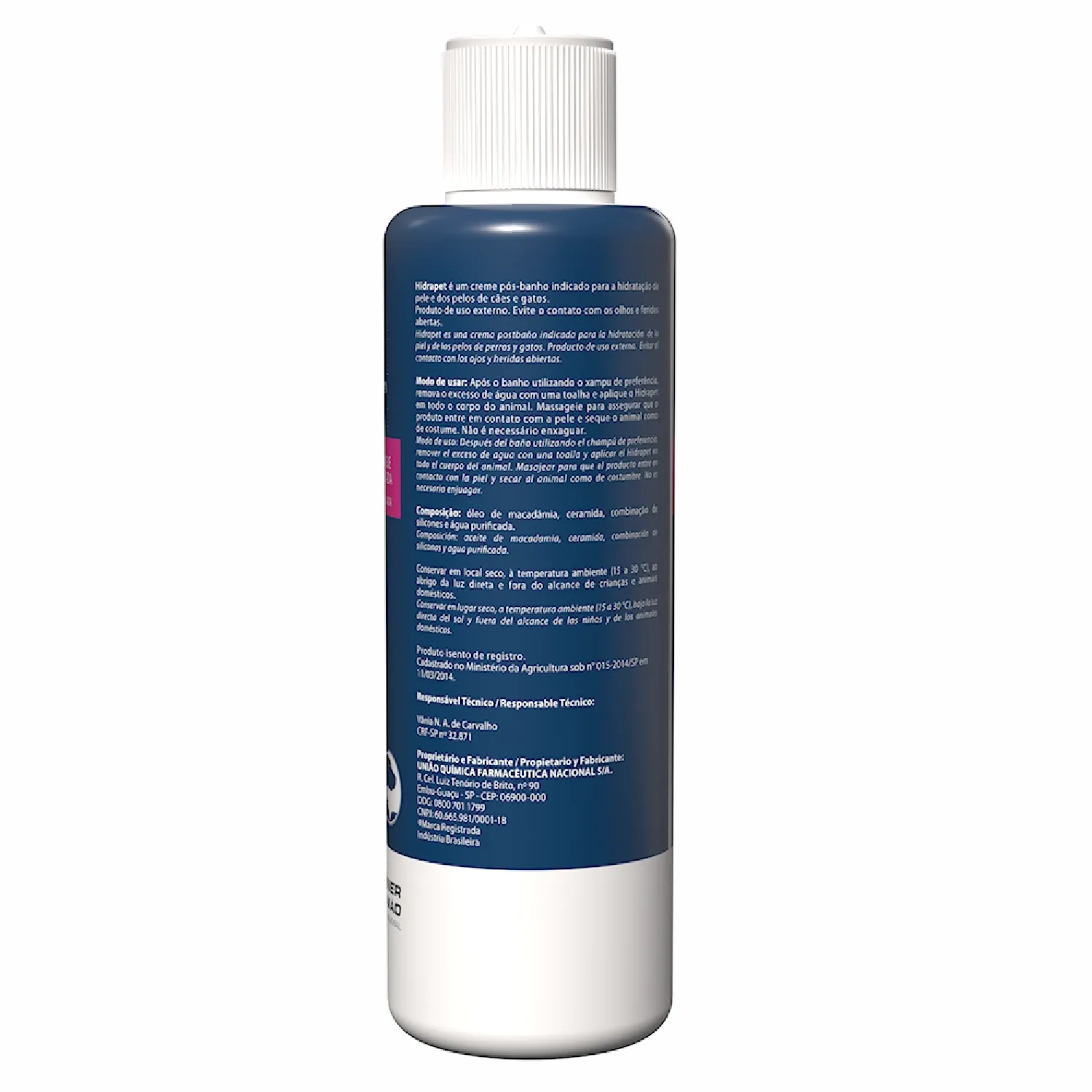 Hidrapet Creme Derma para Caes e Gatos frasco_VERSO_500 g-01